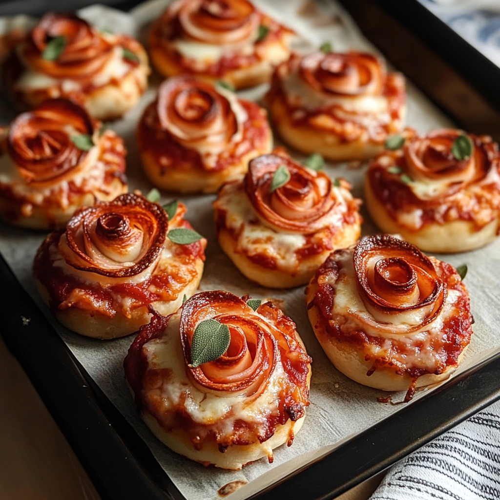 Valentine's Day Pizza Roses