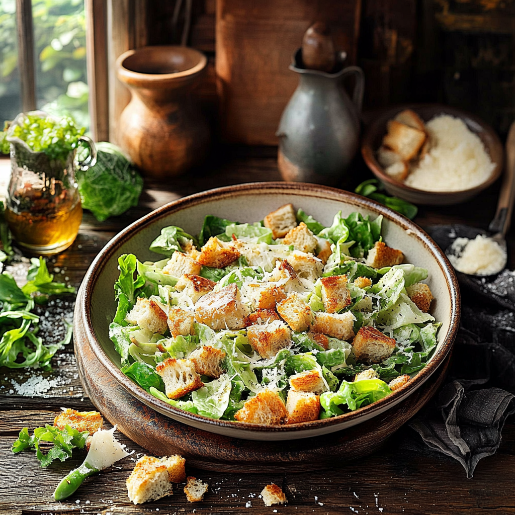 Caesar Salad Fresh Ingredients