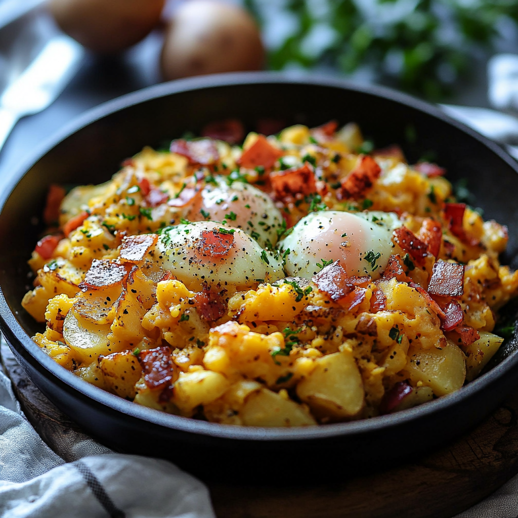 Potato Egg Scramble Dish