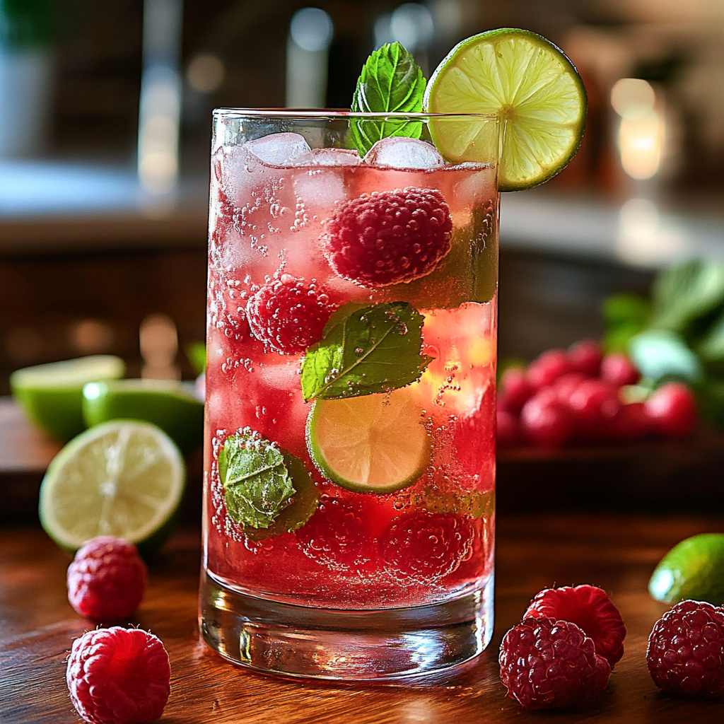 Raspberry Lime Fizz Drink