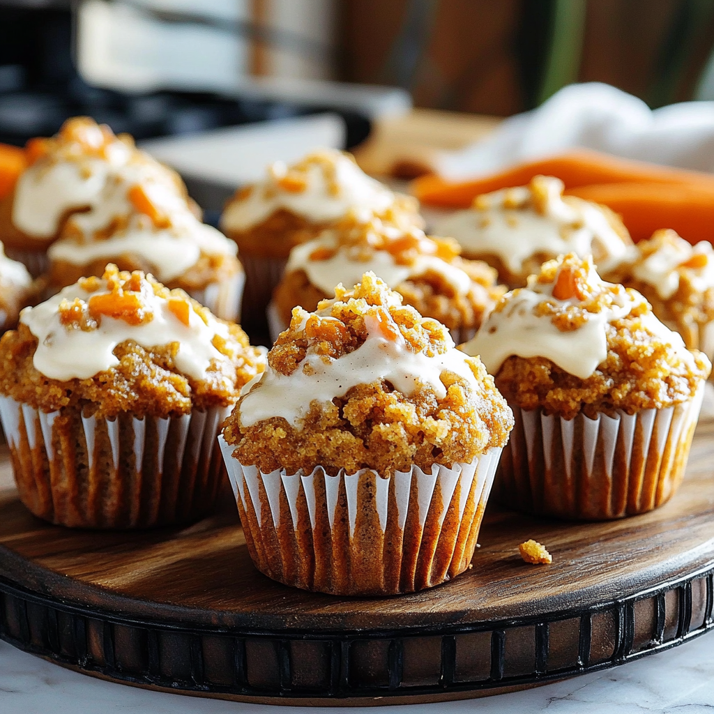 Carrot Cake Muffins Freshly Baked