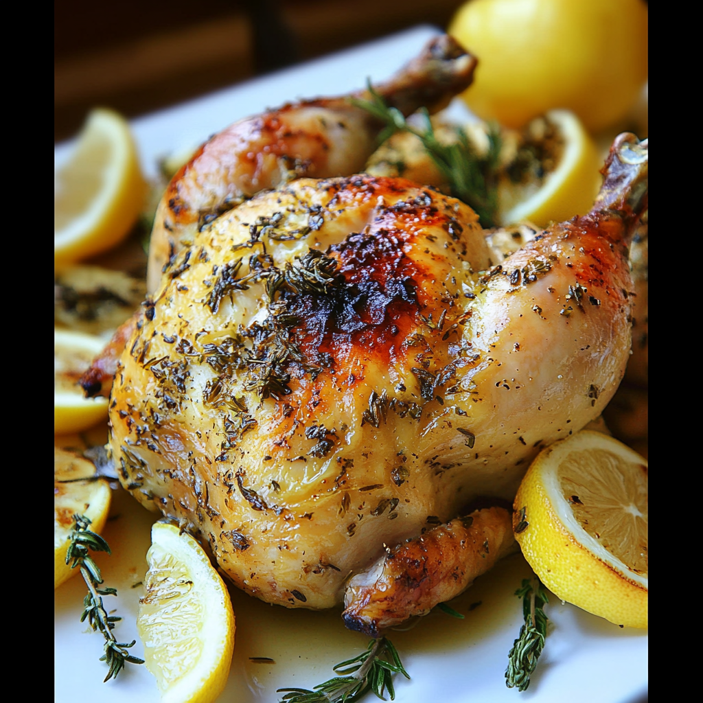 Lemon Herb Roasted Chicken Delicious Dish