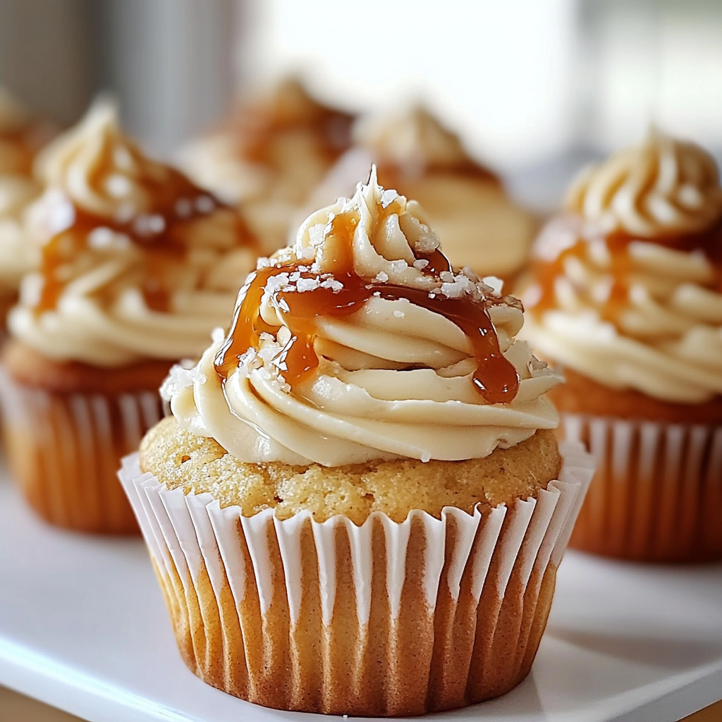 Gooey Salted Caramel Cupcakes