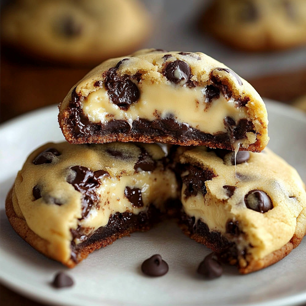 Cheesecake Stuffed Chocolate Chip Cookies Delight