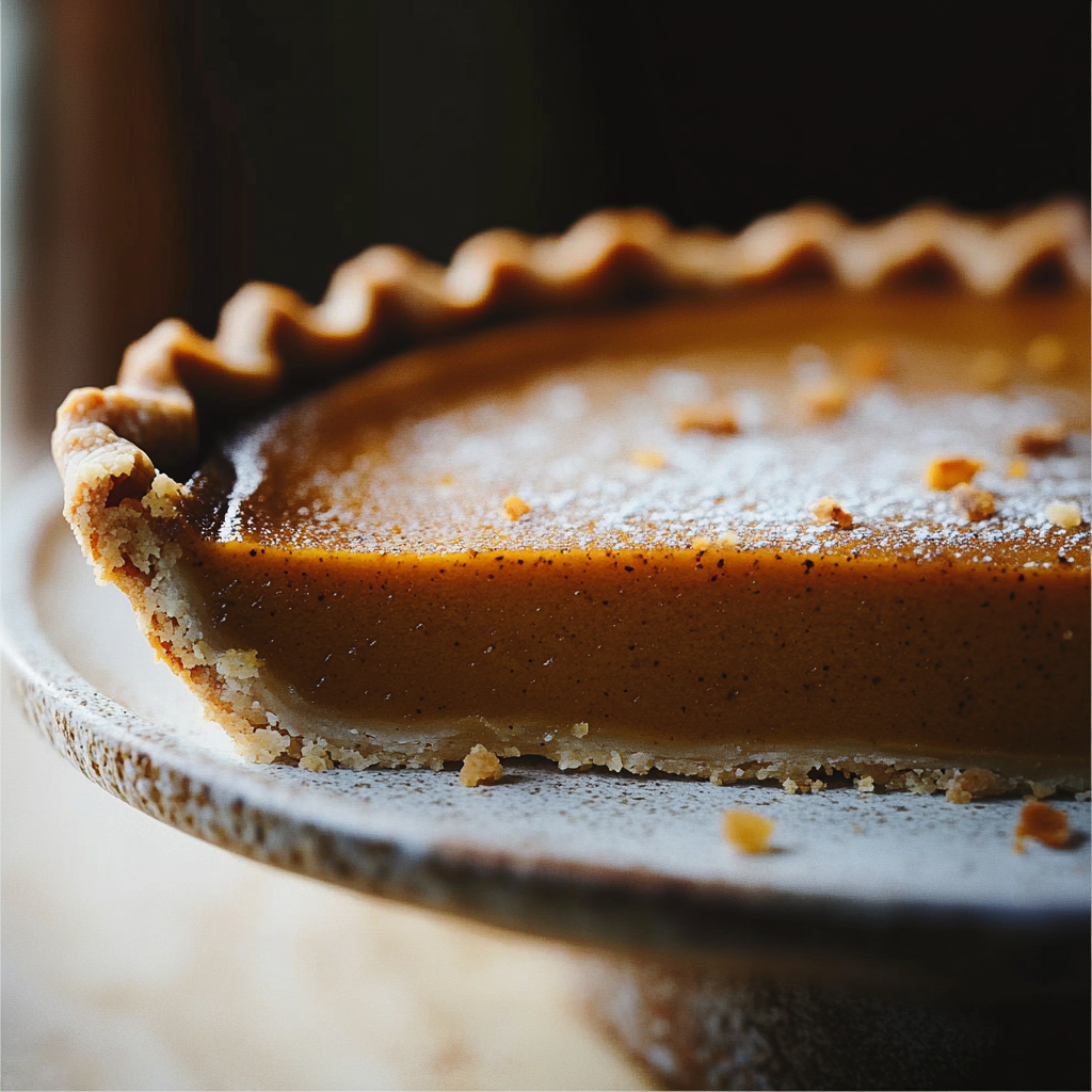 Classic Pumpkin Pie in a Cozy Setting