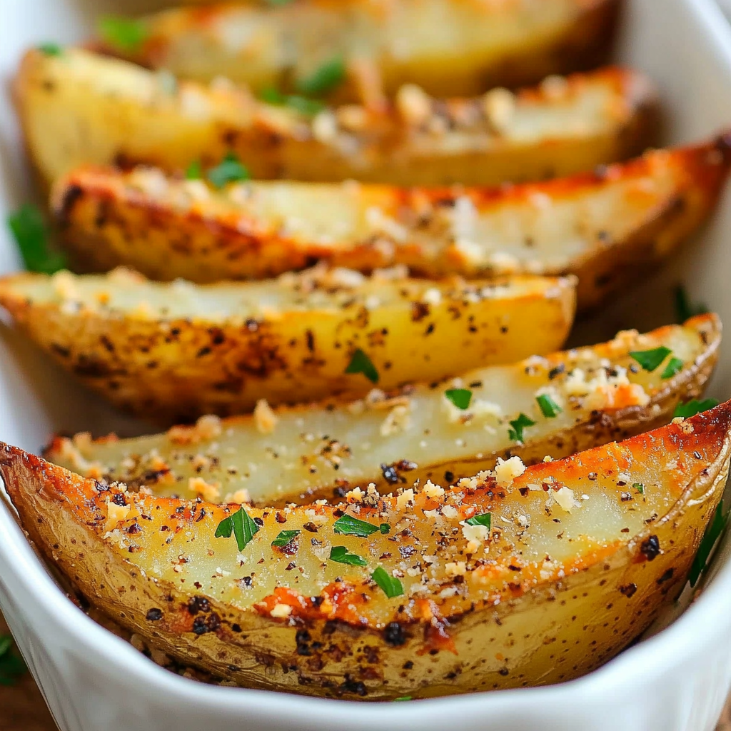 Baked Garlic Parmesan Potato Wedges