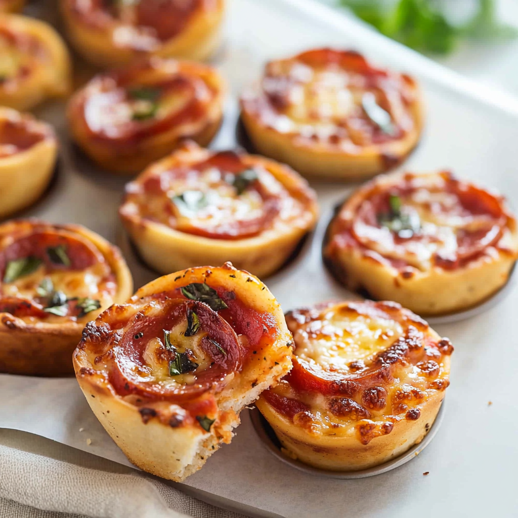 Muffin Tin Pizza Bombs