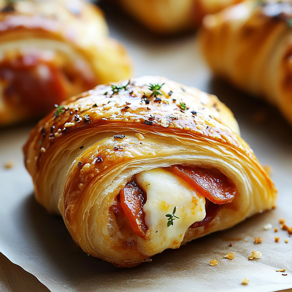 Mozzarella Pepperoni Croissant Rolls
