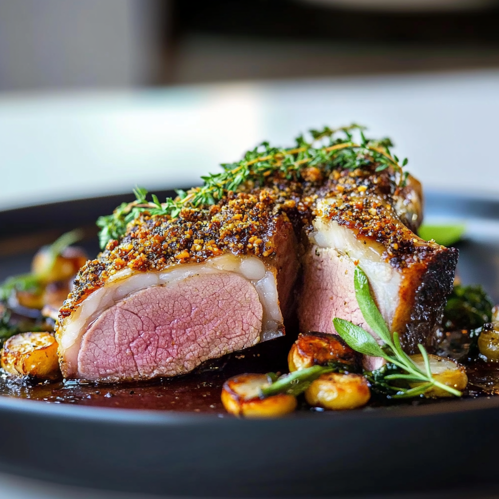 Herb-Crusted Roasted Lamb