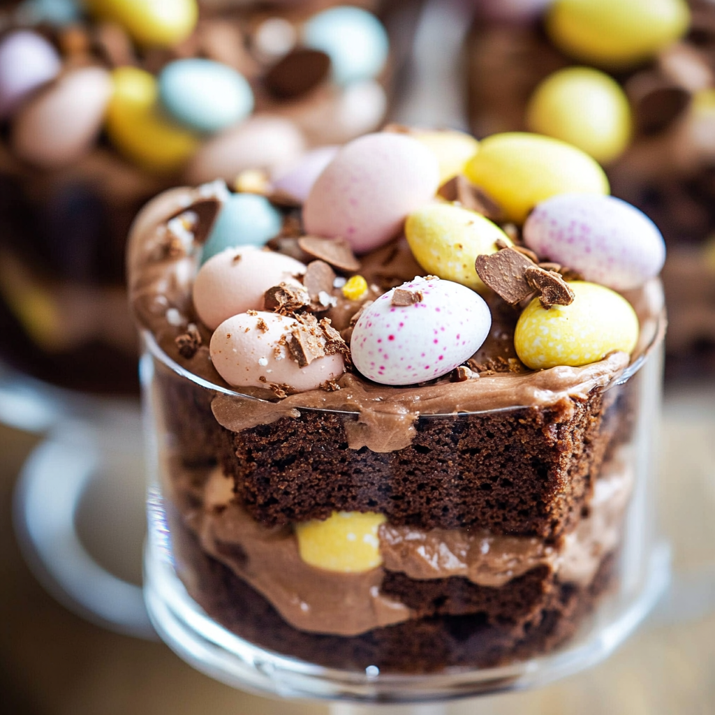 Mini Eggs Brownie Parfaits