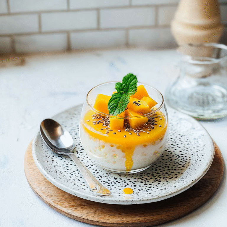 Mango Rice And Tapioca Pudding Mango Tapioca Pudding - Lizarecipes.com
