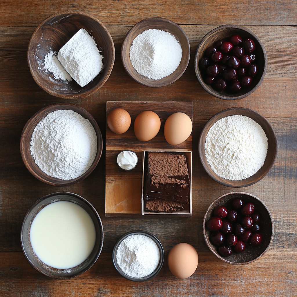 Black Forest Cake ingredients