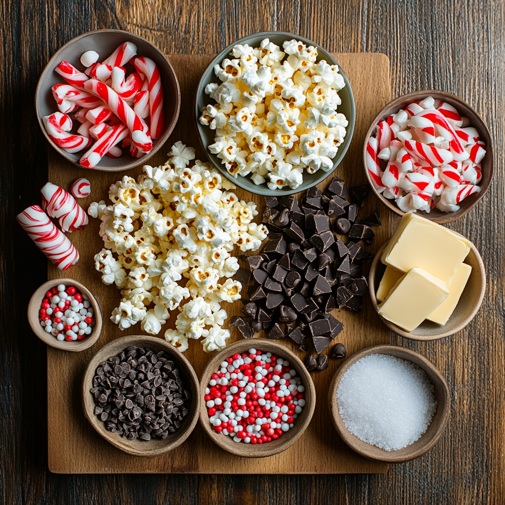 Christmas Popcorn ingredients