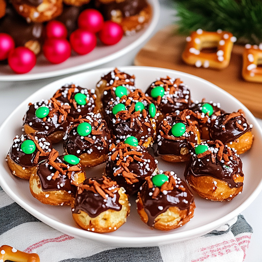 Christmas Rolo Pretzel Bites