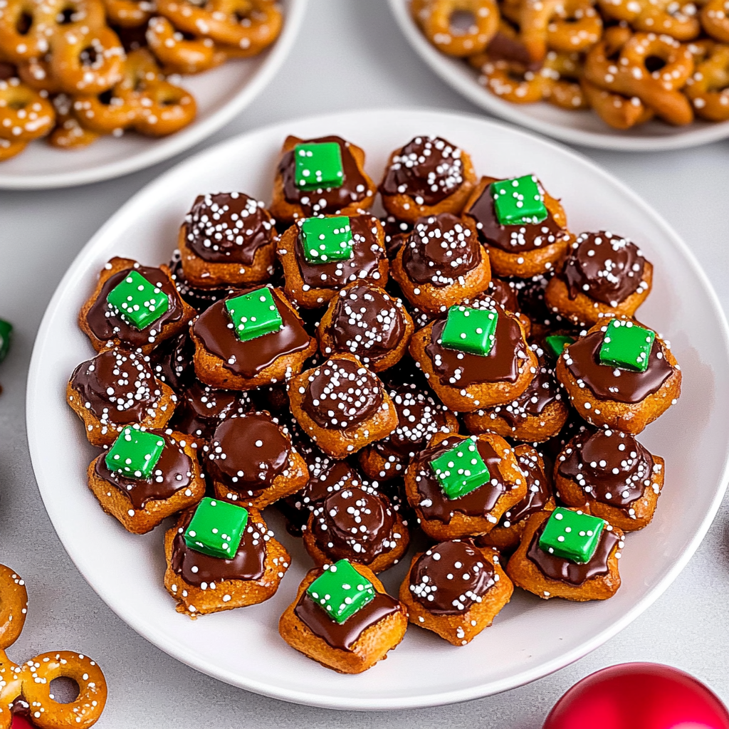 Christmas Rolo Pretzel Bites