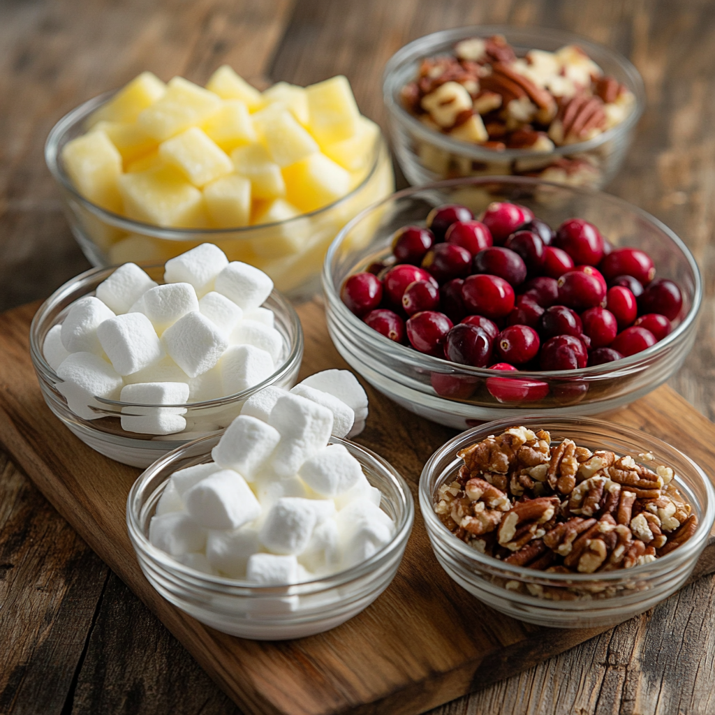 Cranberry Fluff Salad ingredients