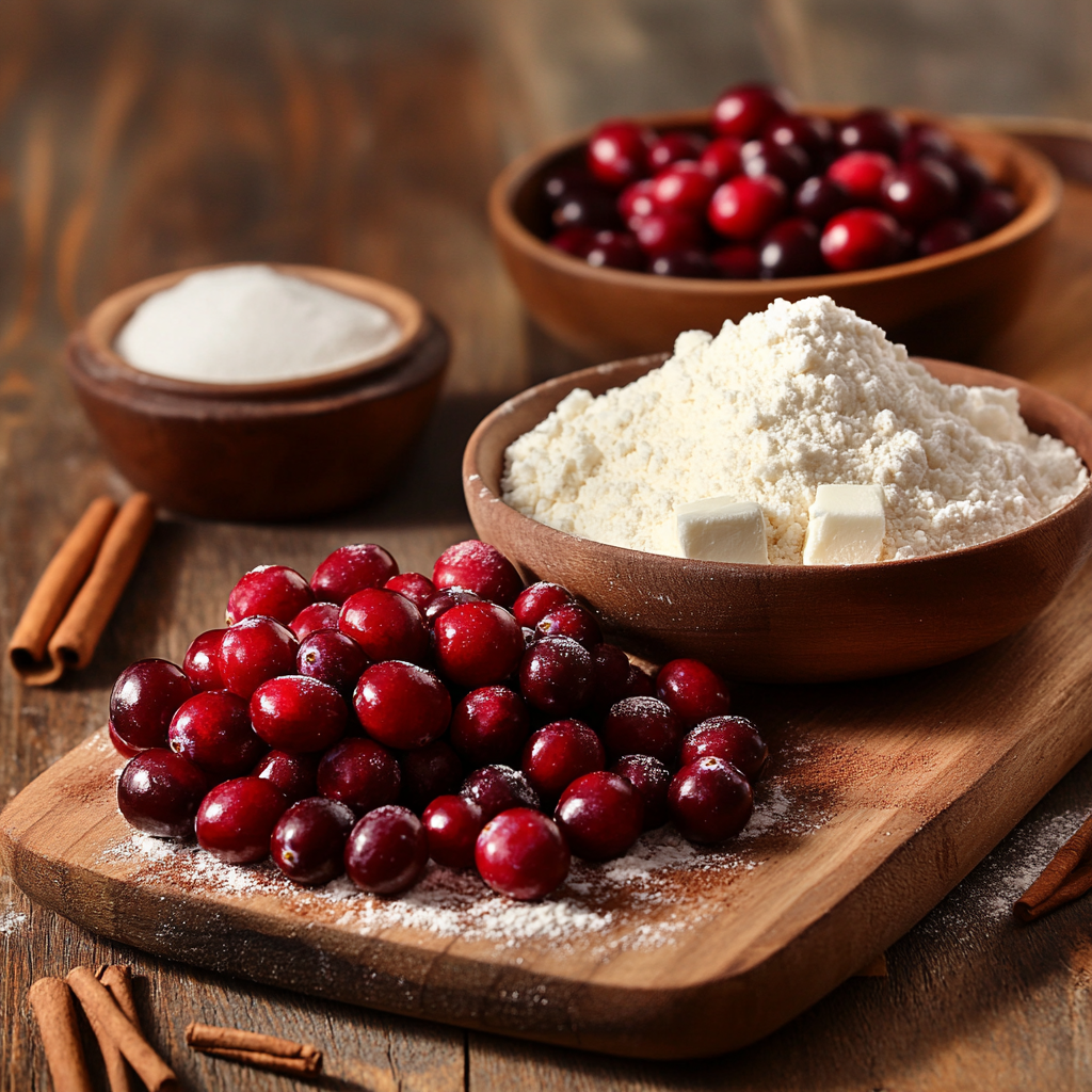 Cranberry Galette ingredients