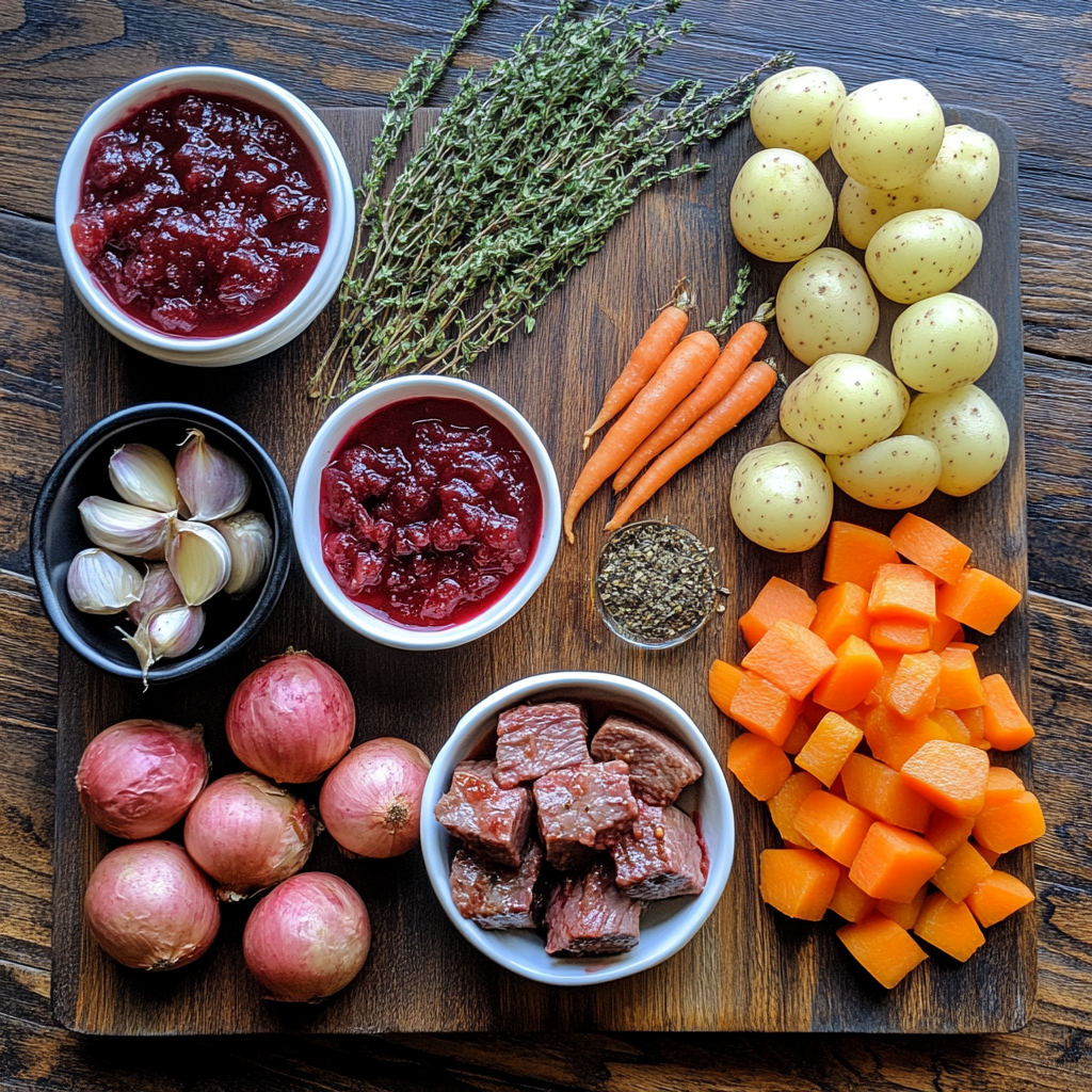 Cranberry Pot Roast ingredients