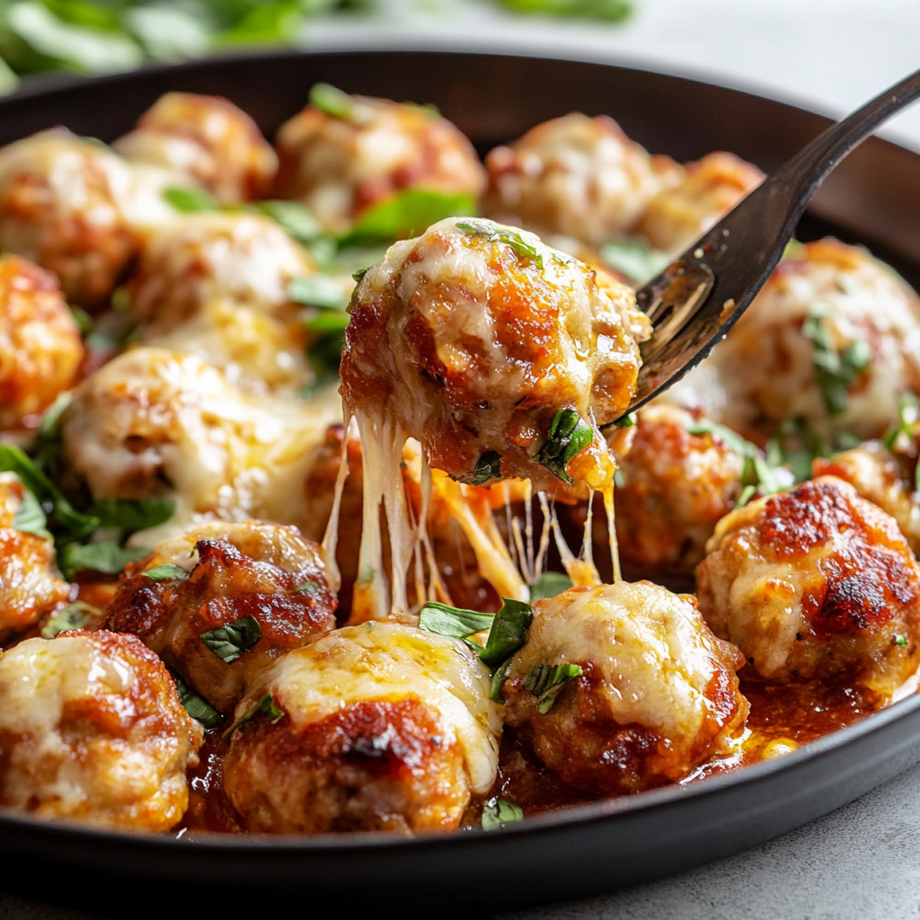 Garlic Parmesan Chicken Meatballs
