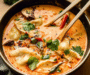 Thai Red Curry Dumpling Soup