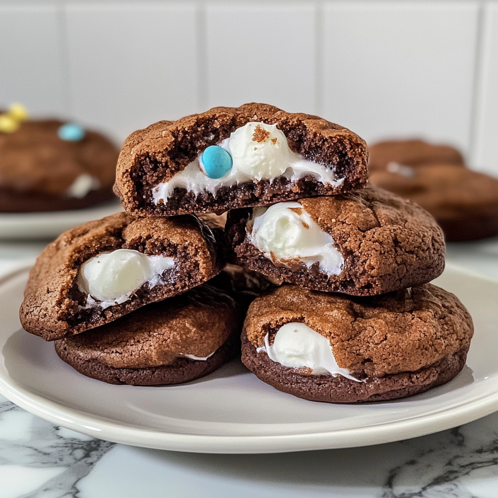 Marshmallow Surprise Hot Cocoa Cookies 1