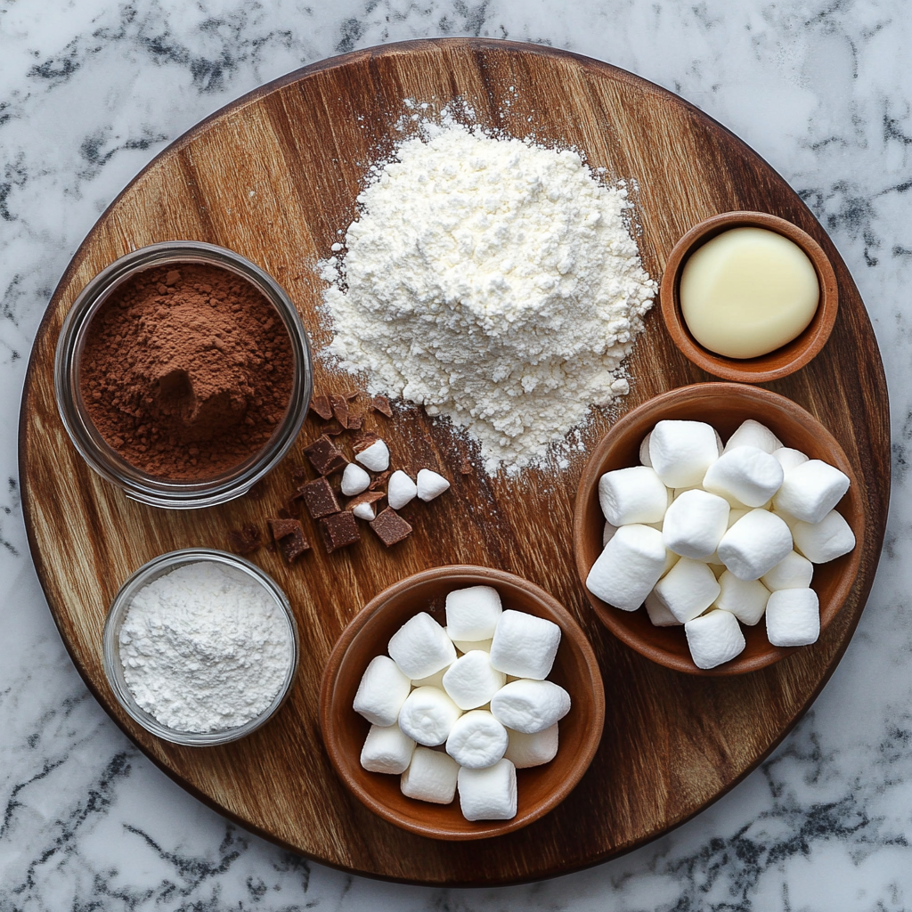 Marshmallow-Surprise Hot Cocoa Cookies ingredients