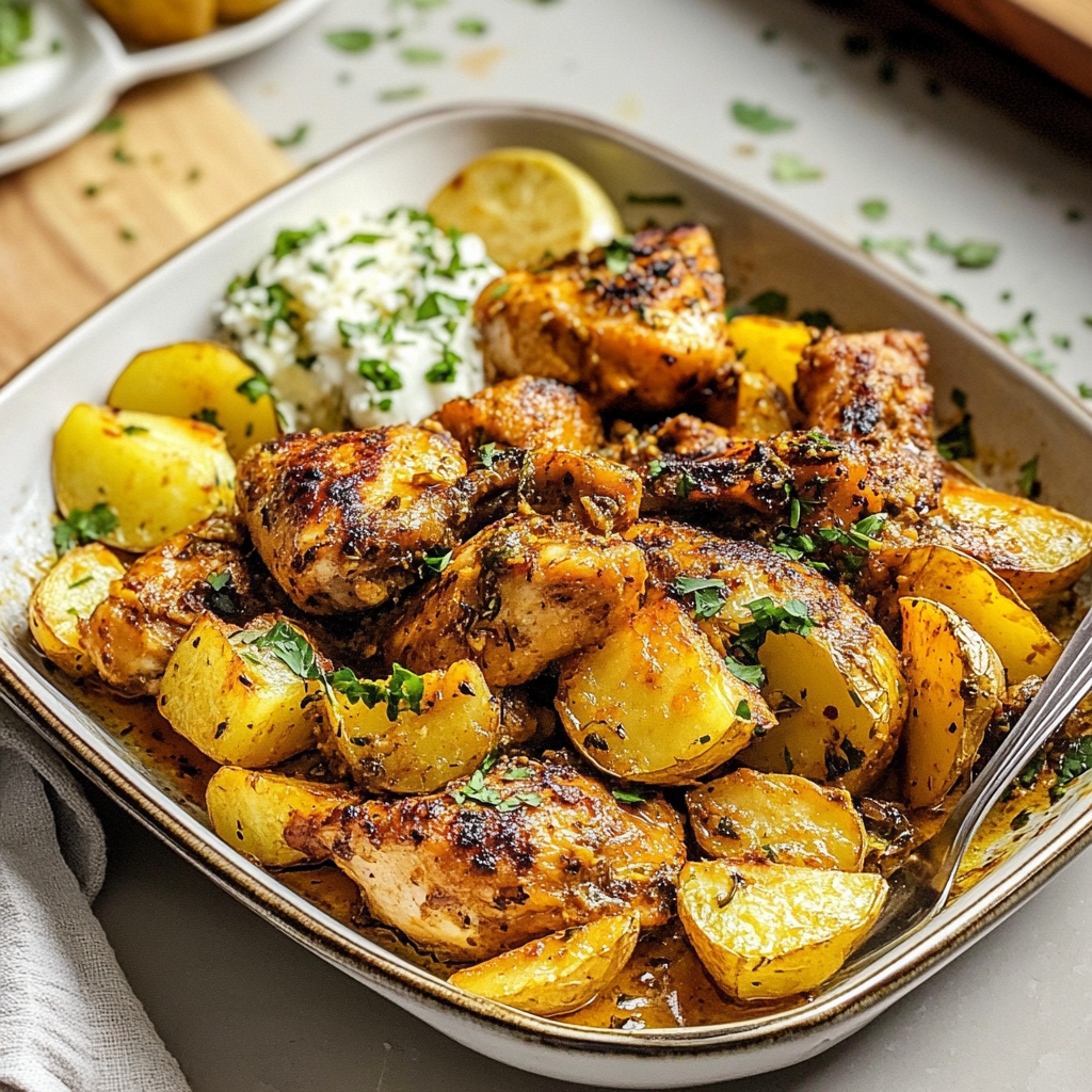 Middle Eastern Roasted Chicken Potatoes 1