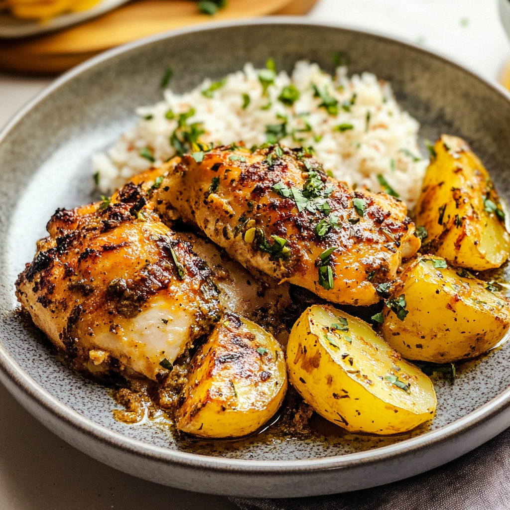 Middle Eastern Roasted Chicken & Potatoes