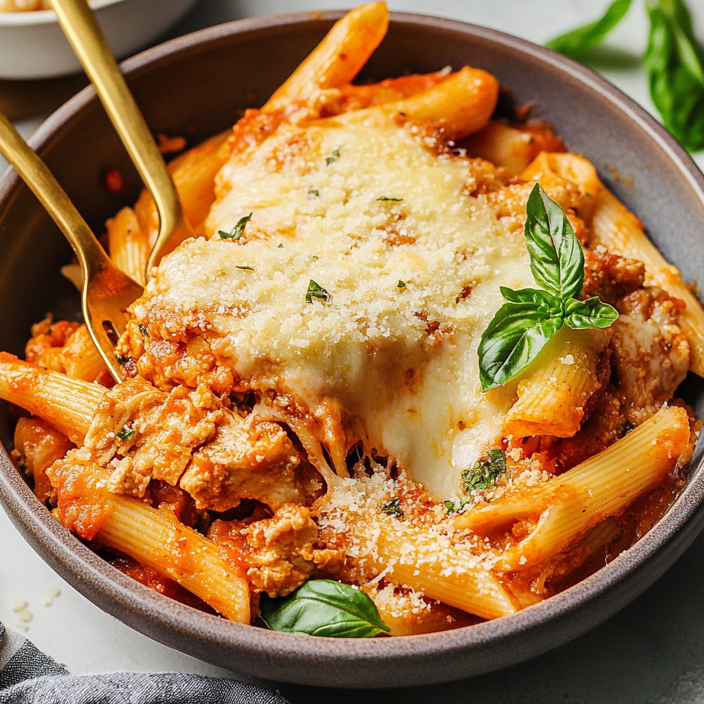 One Pot Chicken Parmesan Pasta