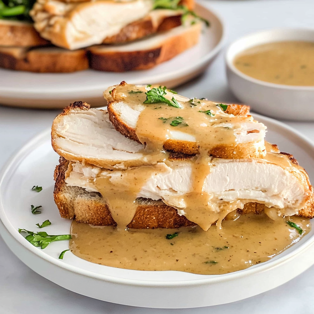 Open Faced Turkey Sandwich
