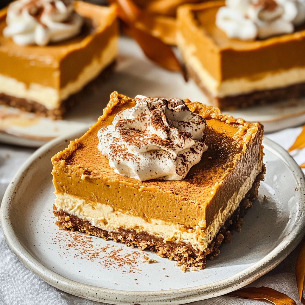 Pumpkin Cheesecake Bars