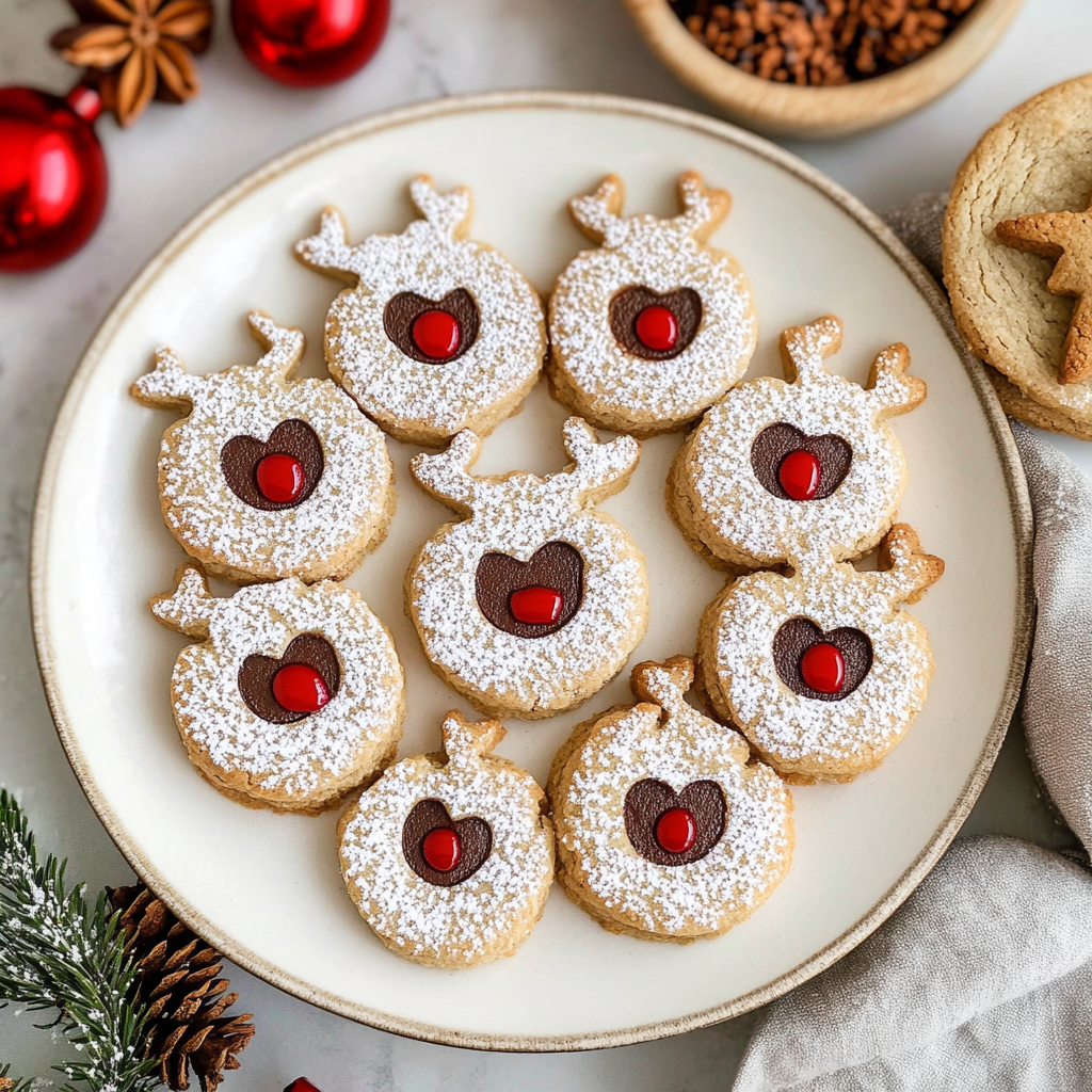 Reindeer Linzer Cookies 2