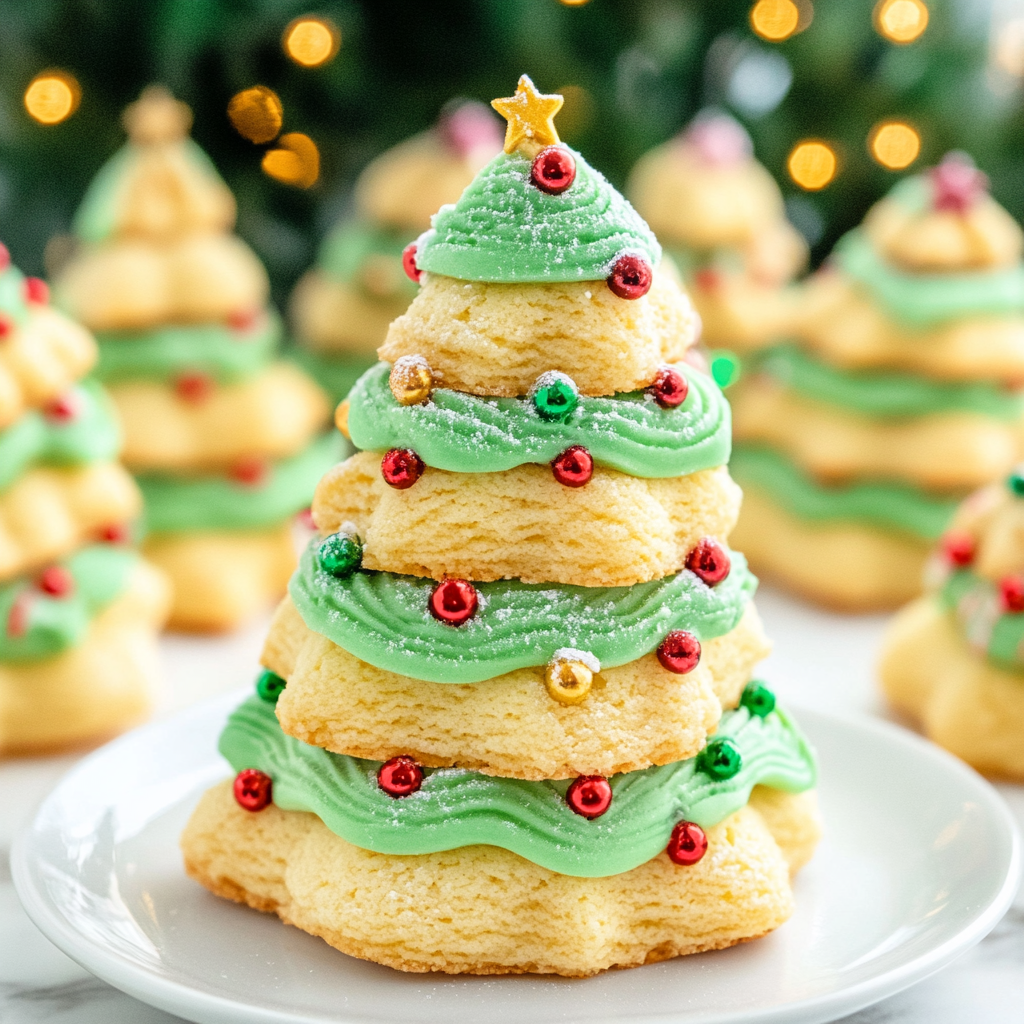 Stacked Christmas Tree Cookies 2
