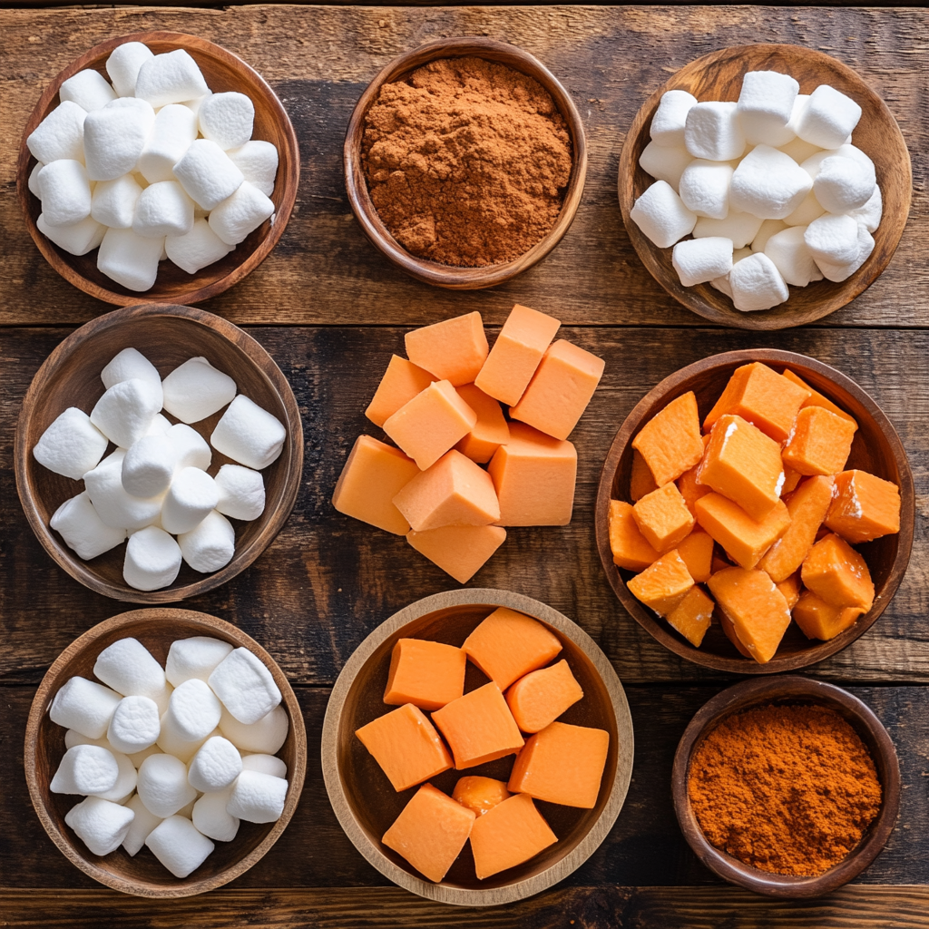 Sweet Potato Casserole with Marshmallows ingredients