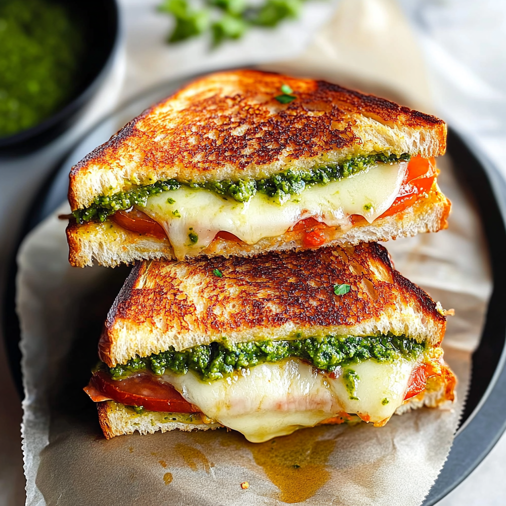 Tomato Pesto Grilled Cheese Recipe 1
