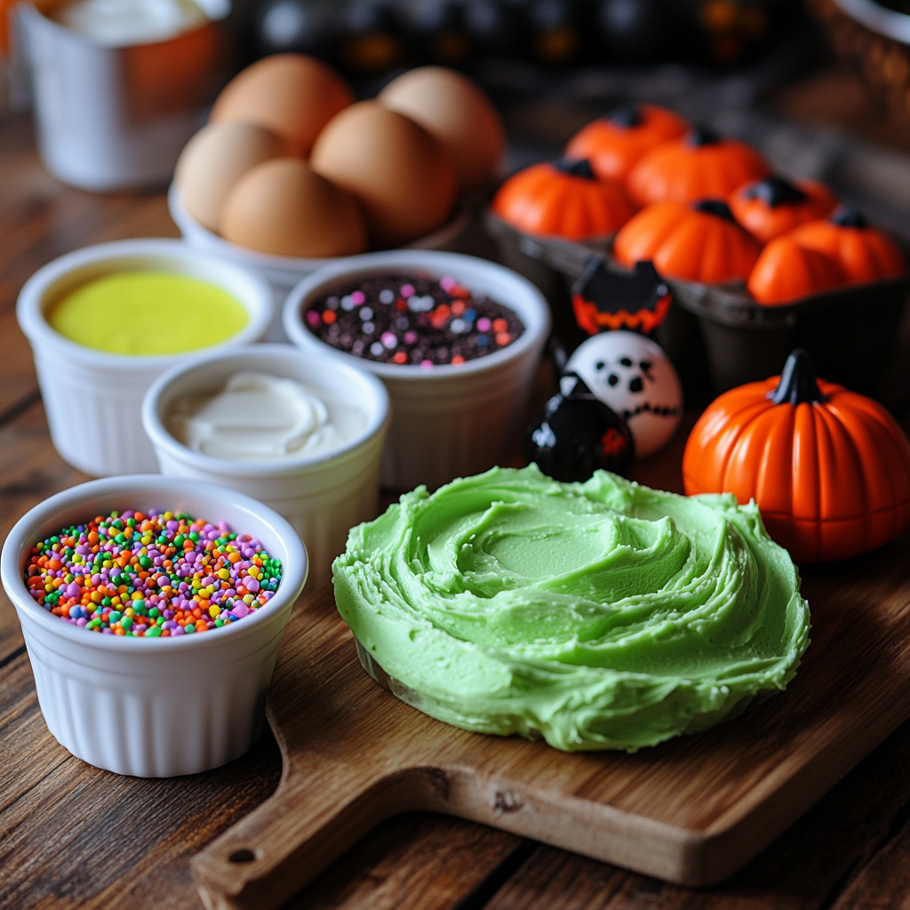 Witches Brew Halloween Cake Jars ingredients