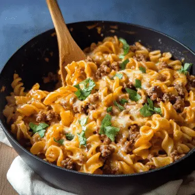 cheeseburger pasta 1