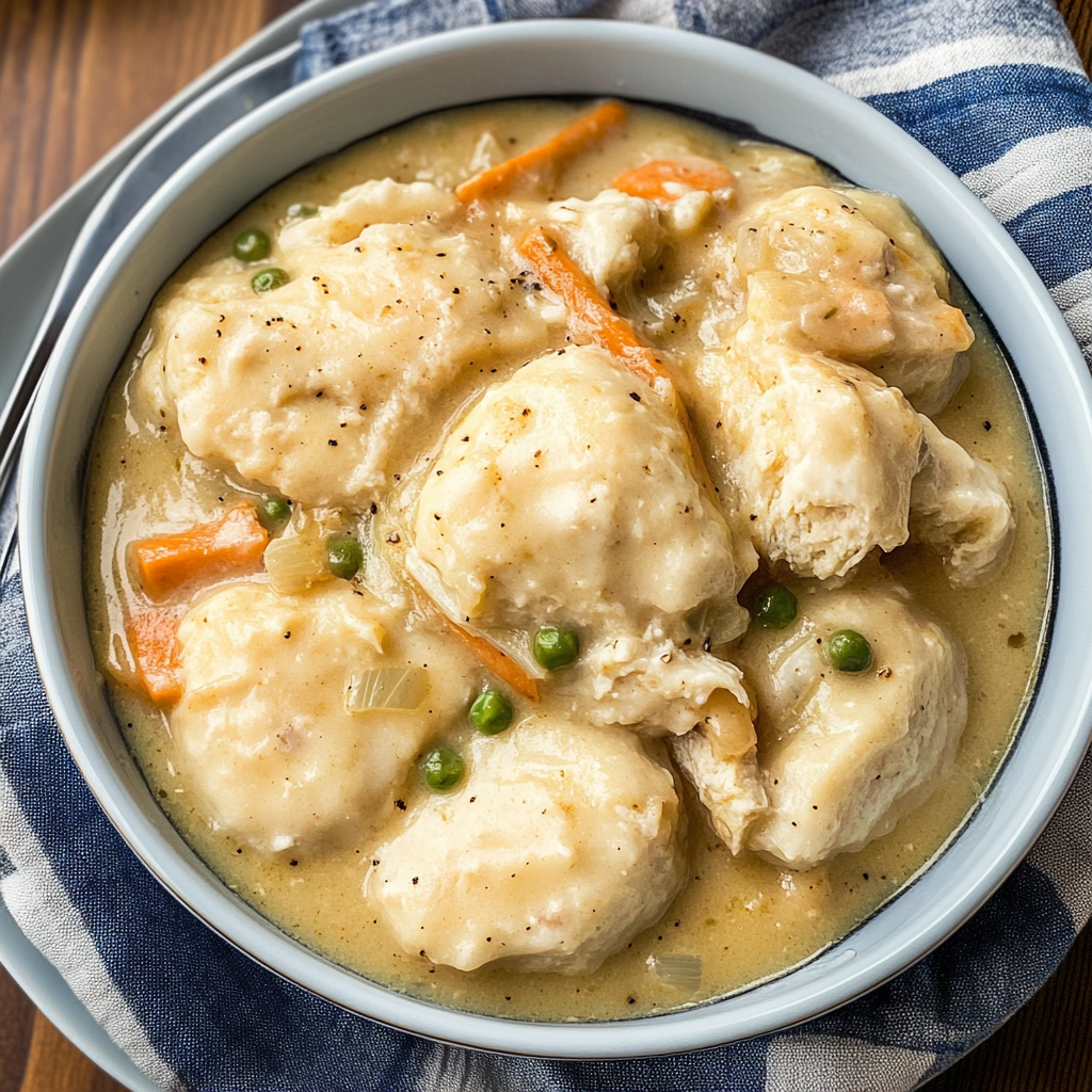 chicken and dumplings with biscuits 1