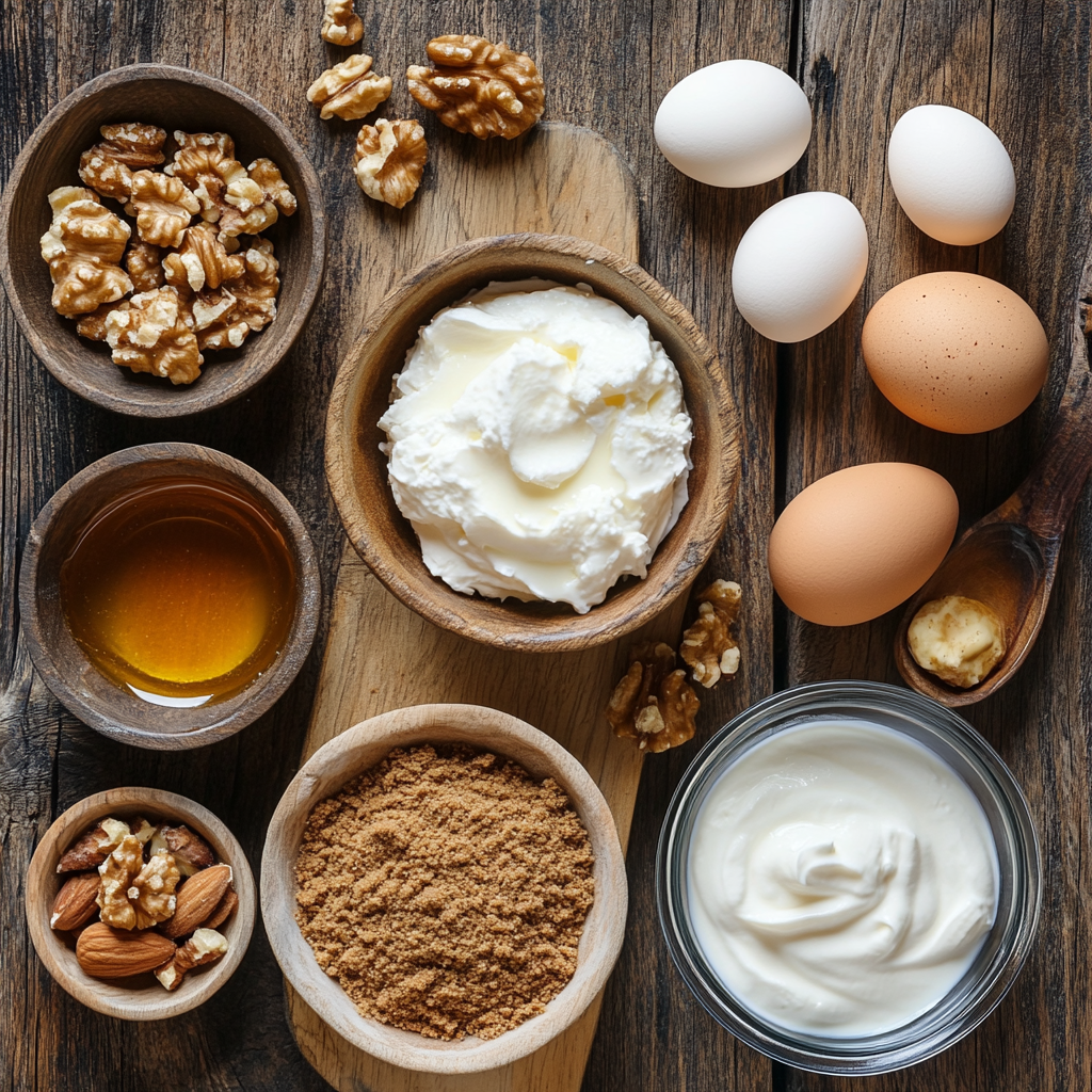 Baklava Cheesecake ingredients