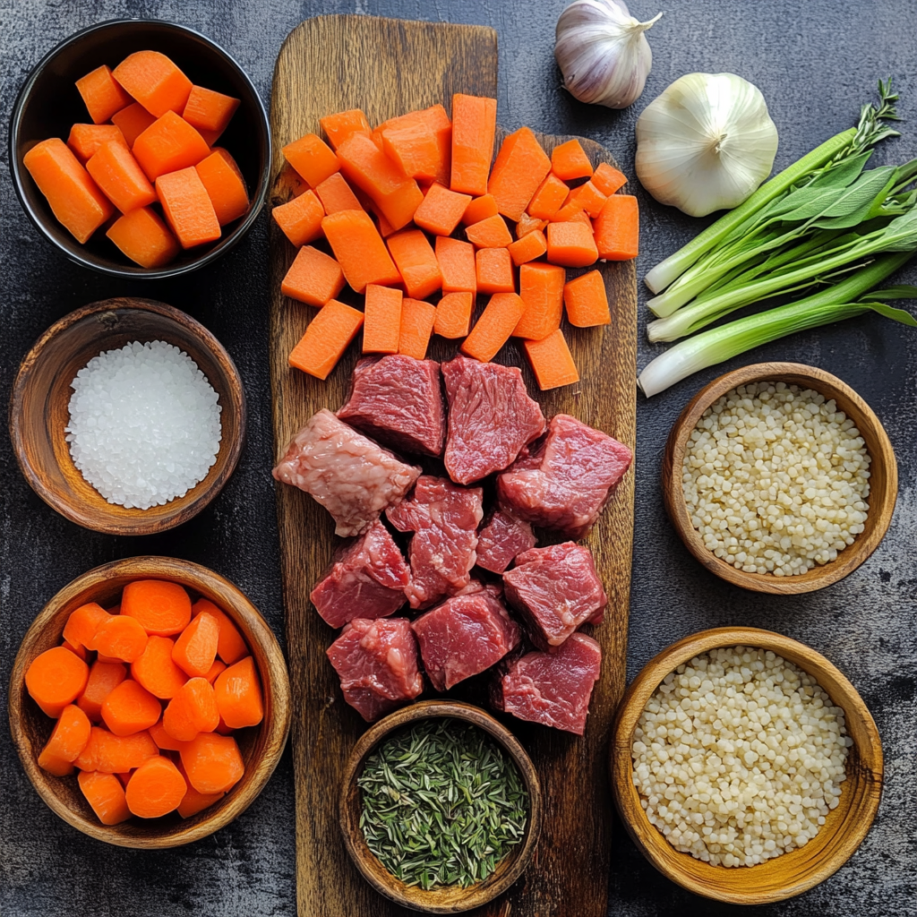 Beef Barley Soup ingredients