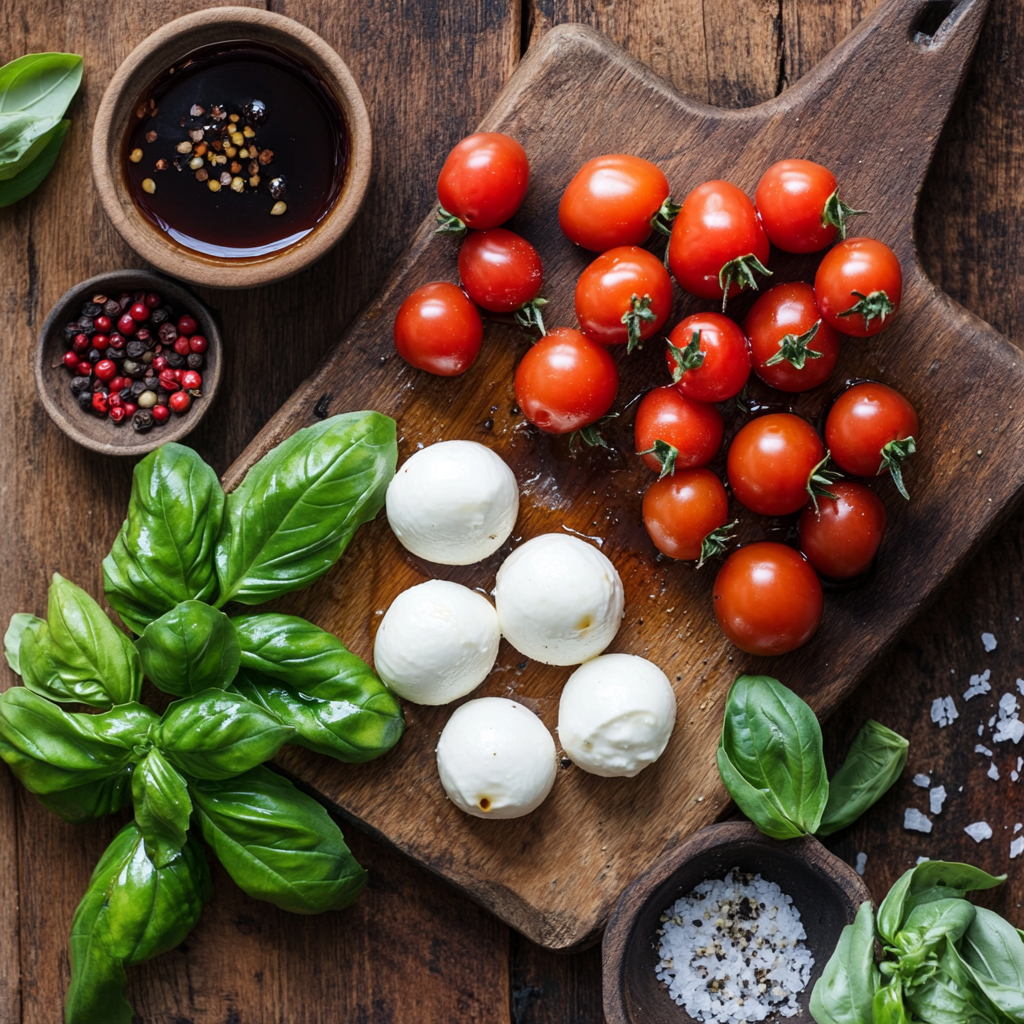 Caprese Christmas Tree ingredients