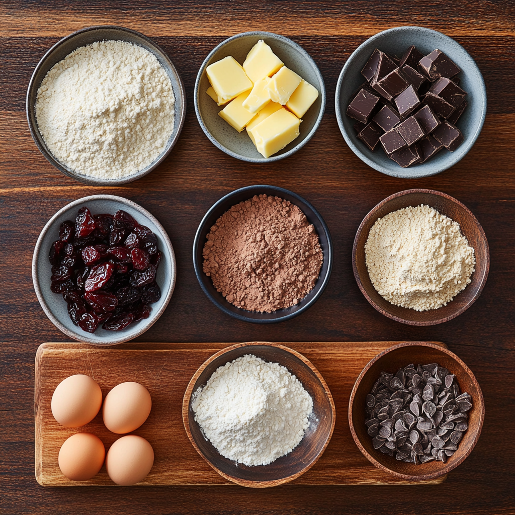 Chocolate Cherry Cordial Cookies ingredients