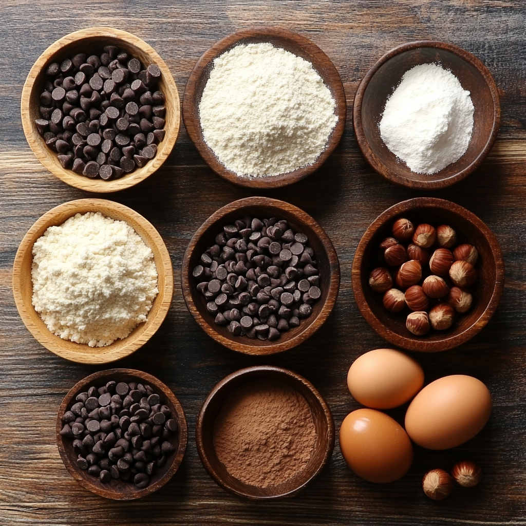 Chocolate Hazelnut Blossom Cookies ingredients