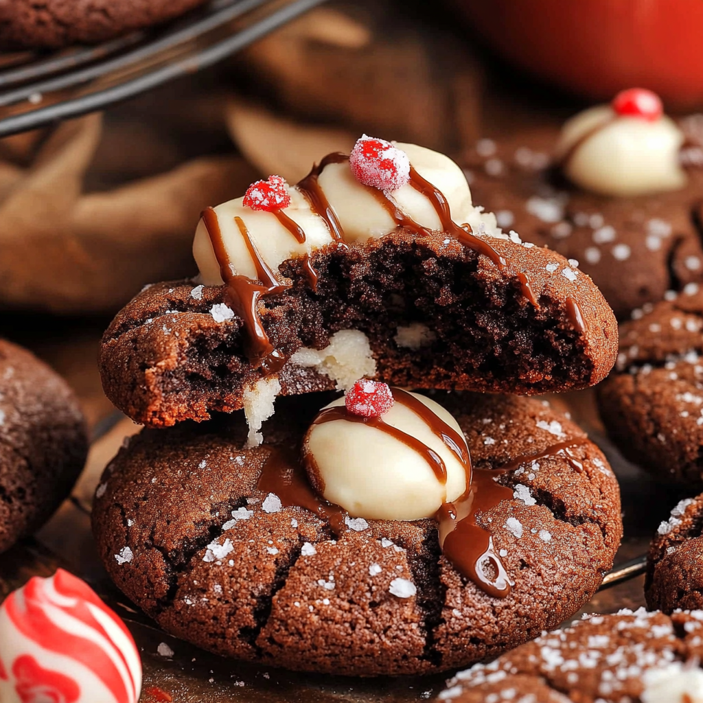Chocolate Mint Blossom Cookies 3
