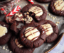 Chocolate Peppermint Thumbprint Cookies
