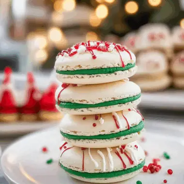 Christmas Tree Cake Macarons 1