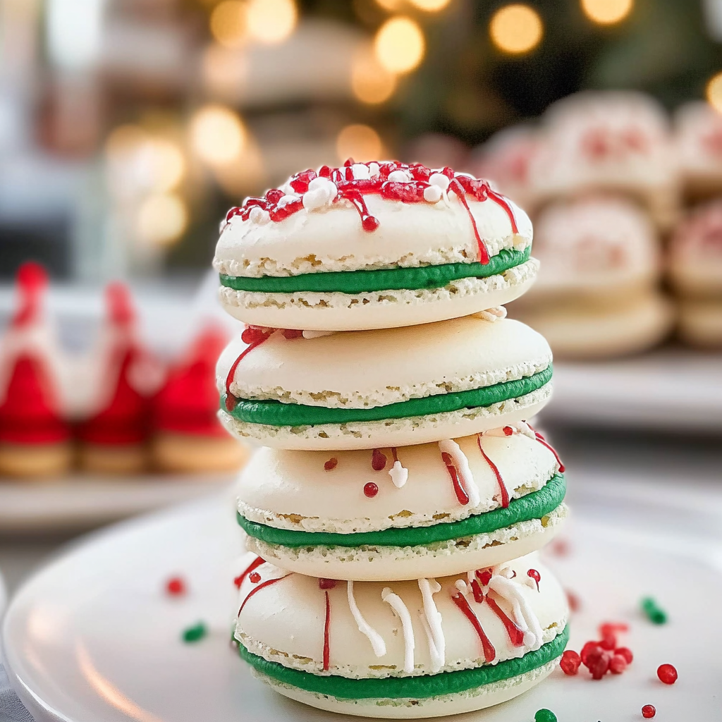 Christmas Tree Cake Macarons 1