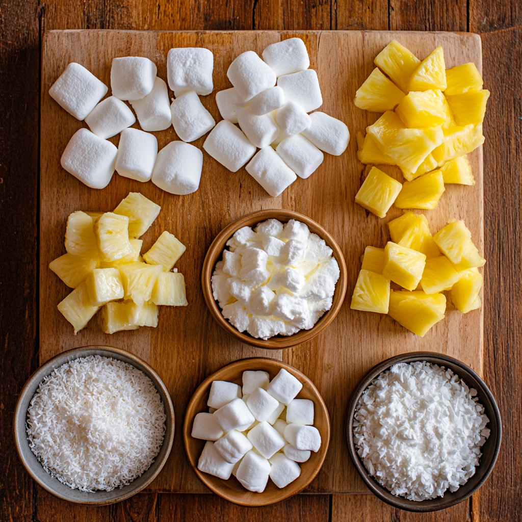 Classic Ambrosia Salad ingredients