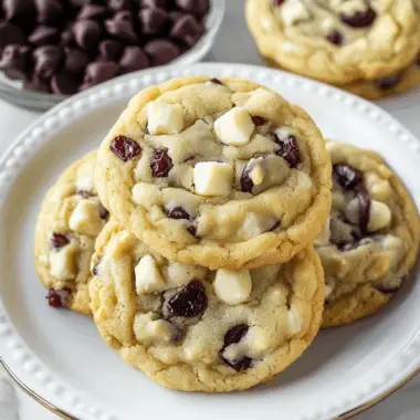 Cranberry White Chocolate Chip Cookies 1