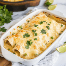 Creamy White Chicken Enchiladas